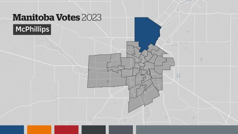 A map with the top shaded in blue 