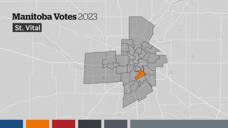 A map with some orange coloured in 