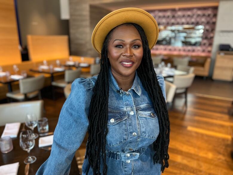 A photograph of Diana Webley, pictured inside LUMA at the TIFF Lightbox, where The Big Pitch competition will be taking place on Sept. 10, 2023.