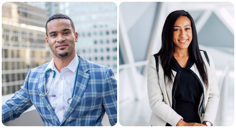 Dr. Nikolai Whyte (left) and Abena Addom (right) are the co-founders of the Black Healthcare Professionals Network, which created the directory. 