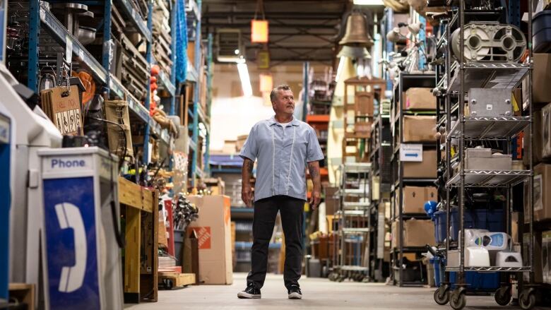 Jay Hauca is pictured at the Acme Prop Shop in Burnaby, B.C, on Thursday, September 7, 2023.