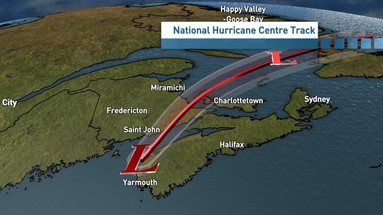 Storm path graphic