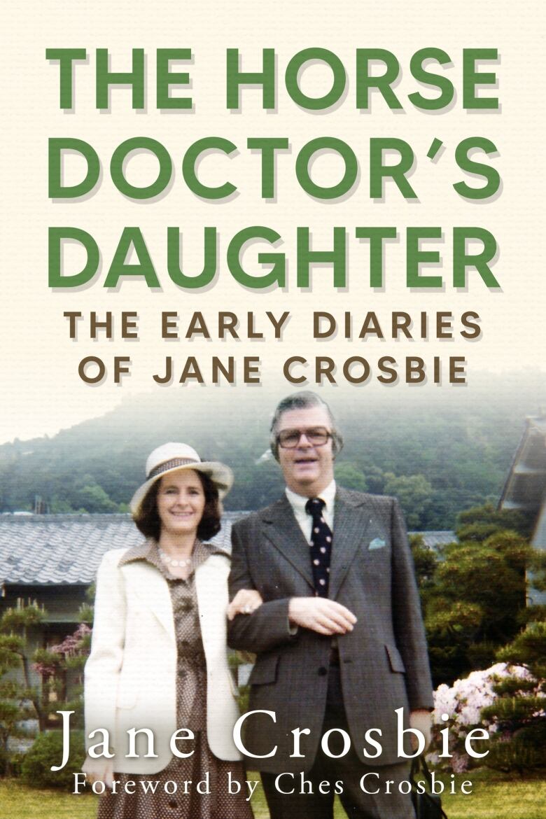 A book cover with a man and a woman standing in a field. The cover reads: The Horse Daughter's Doctor: The Early Diaries of Jane Crosbie.