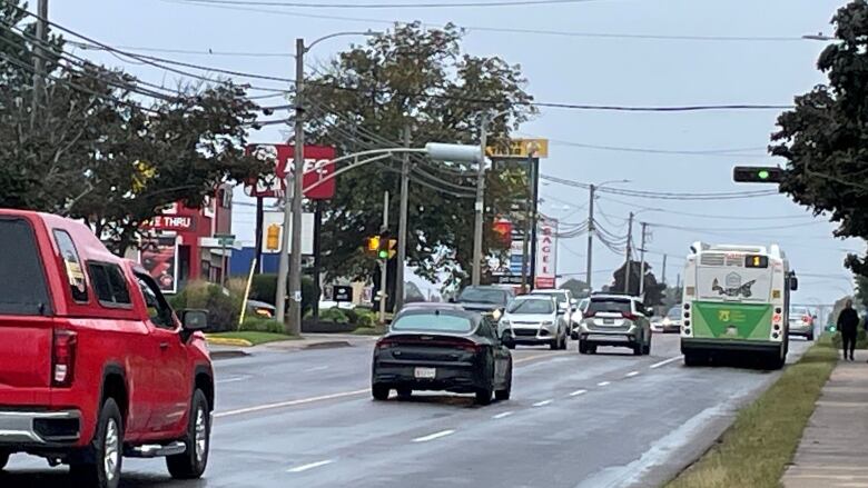 Traffic on University Avenue.