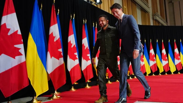 Prime Minister Justin Trudeau promised $650 million in new military aid on Friday to Ukrainian President Volodymyr Zelenskyy.