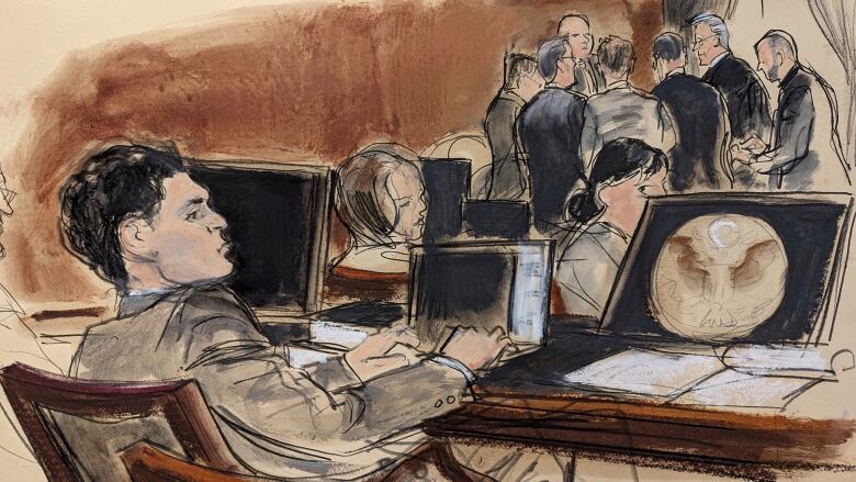 Court sketch, as described in caption