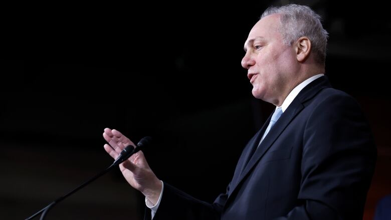 Republican Steve Scalise speaks during a news conference at the U.S. Capitol.