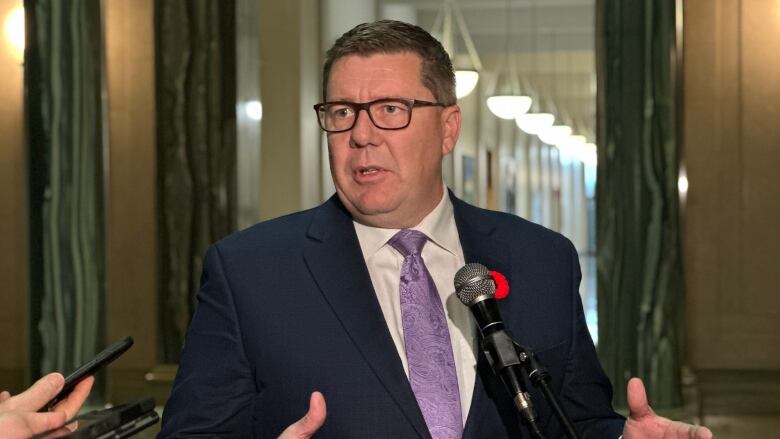 Premier Scott Moe says his government has not discussed and is not planning on discussing potentially leaving the Canada Pension Plan.