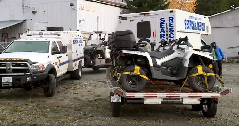 Search and Rescue Vehicles parked