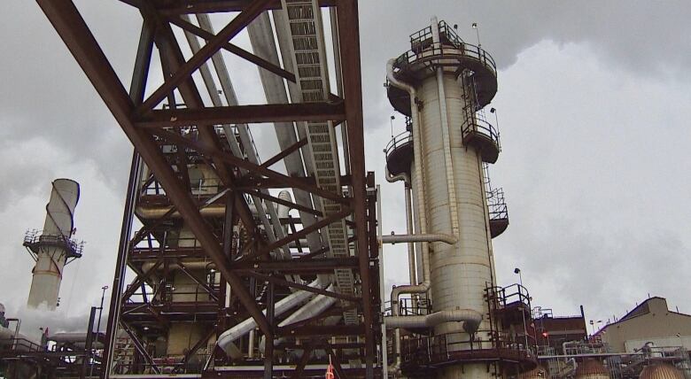 An oilsands upgrading facility is shown.