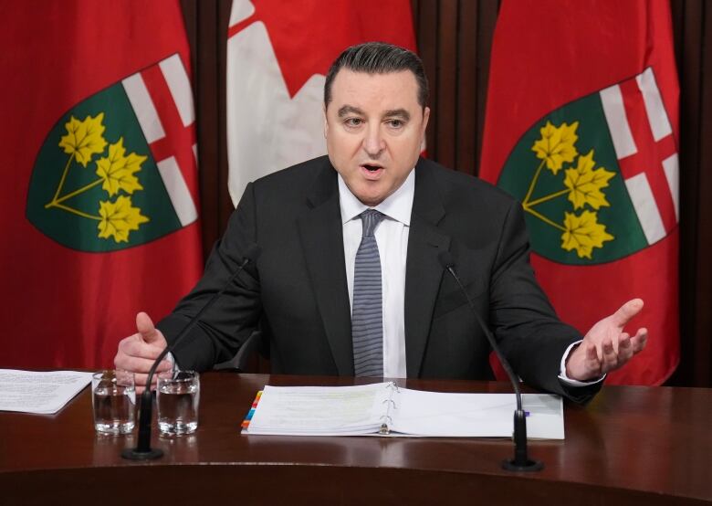 Nick Stavropoulos, Ontario's acting auditor general, releases his 2023 annual report at Queen's Park in Toronto on Dec. 6, 2023.