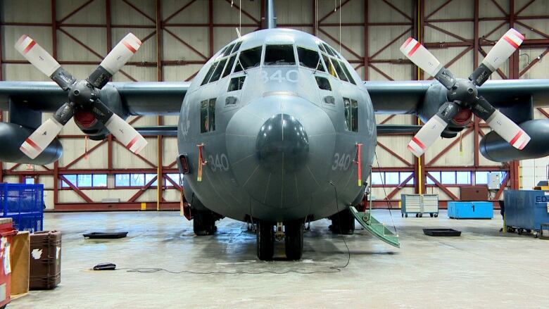 A large military aircraft. 