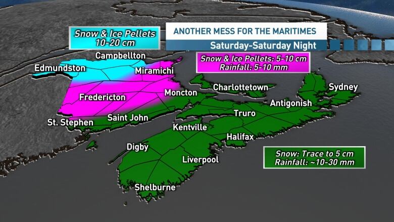 Snow accumulation map. 