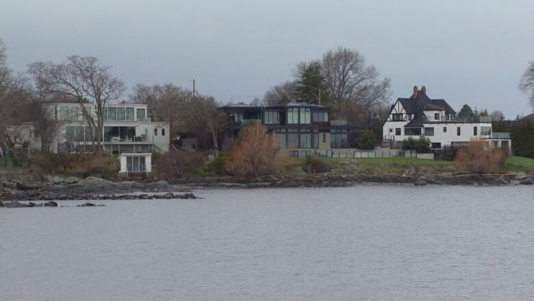 3 large waterfront homes 