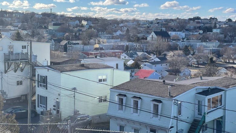 A view of houses in Saint John's Lower West Side