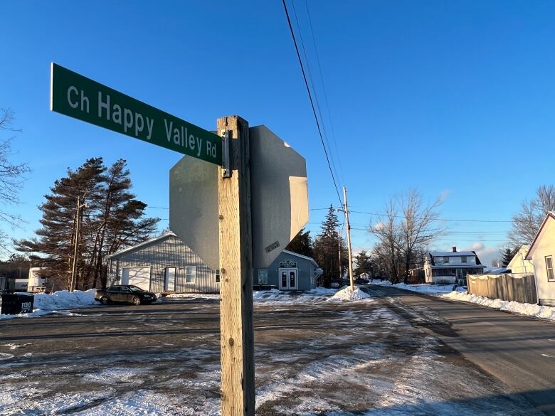 A Happy Valley Road sign