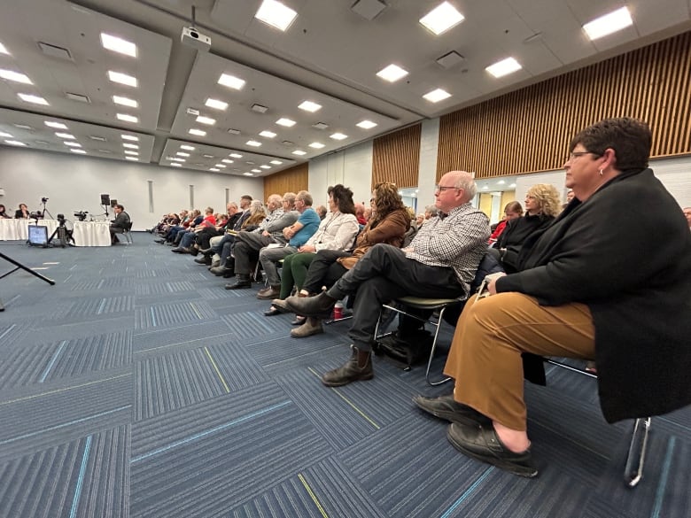 About 120 people attened the committee meeting at Credit Union Place in Summerside.