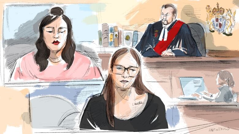 Three people in court