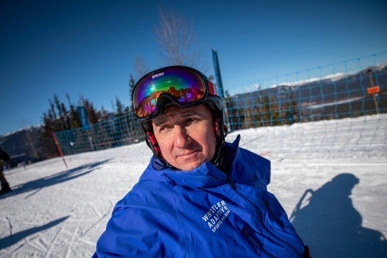 Athlete Serhii Khrapko is pictured during a training session in Whistler, British Columbia on Wednesday, February 14, 2024. 