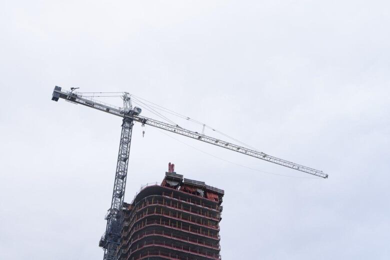 A crane on a tower