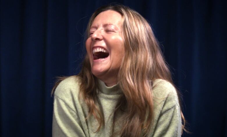 Picture of woman  laughing 