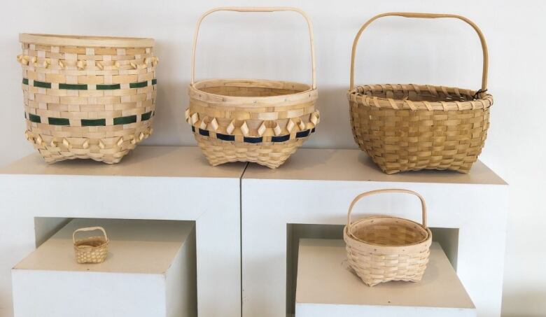 A collection of hand-woven baskets 