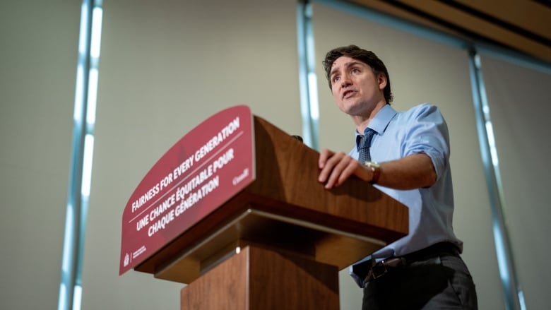 Prime Minister Justin Trudeau speaks during a housing announcement in Vancouver, Wednesday, March. 27, 2024.