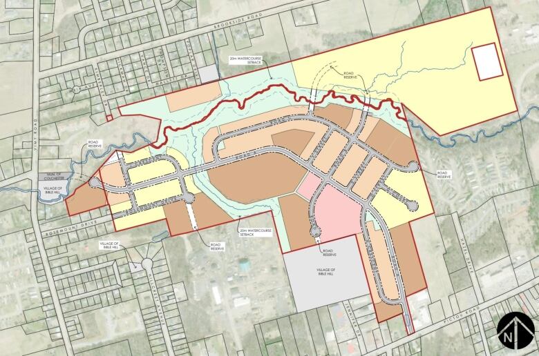 A blueprint for a community development that will consist of 3,000 new units. 