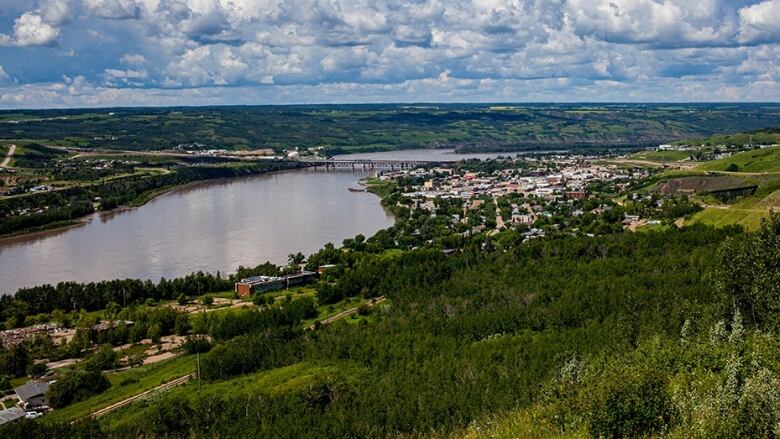 Aerial view of Peace River, Alta. 