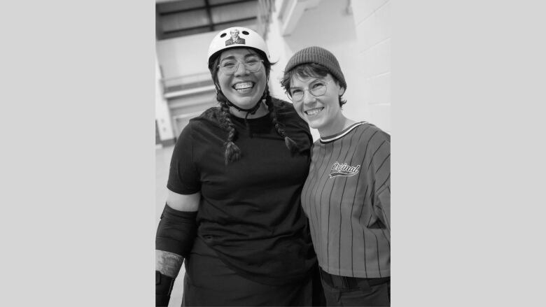 Barbara and Bryanne Elliott-Gomez, Saskatoon Roller Derby League House Team Showdown game in August, 2023.