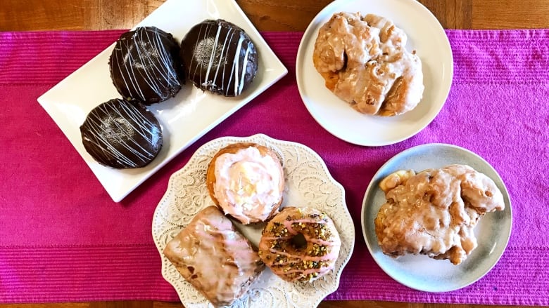 A table of donuts