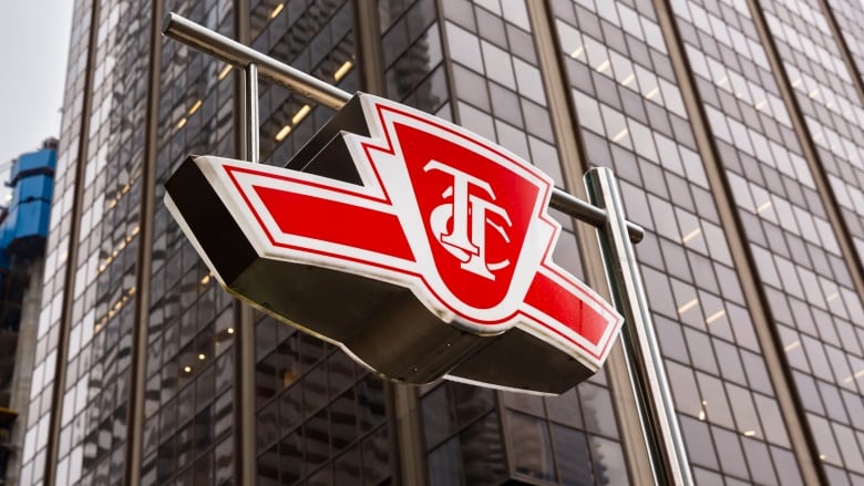 The TTC sign outside the north entrance to Bloor-Yonge subway station.