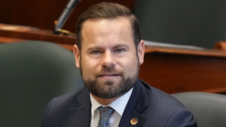 David Piccini Ontario's Minister of Labour, Immigration, Training and Skills Development, attends Question Period at the Ontario Legislature in Toronto, Tuesday, Nov. 28, 2023. THE CANADIAN PRESS/Chris Young