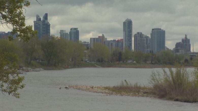 Rainy skies over Calgary on Thursday. 