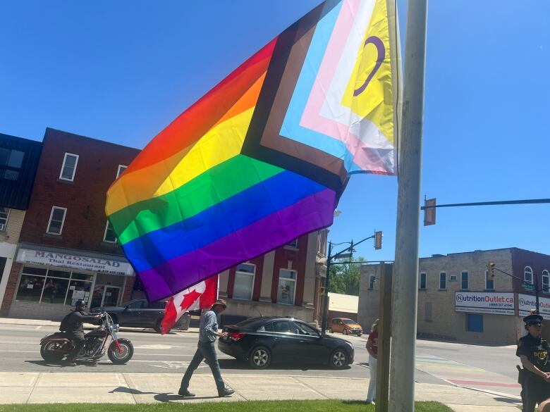 The Pride flag was raised at nine locations across Oxford County on Friday.