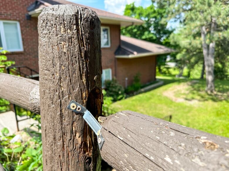 Railings and other outdoor features of the units are deteriorated and not to code