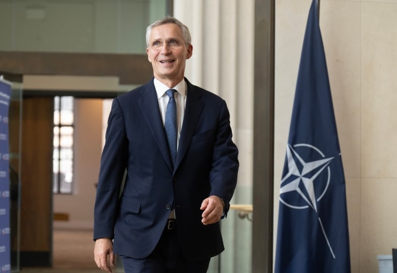 North Atlantic Treaty Organization Secretary General Jens Stoltenberg makes his way to an event in Ottawa on Wednesday, June 19, 2024.