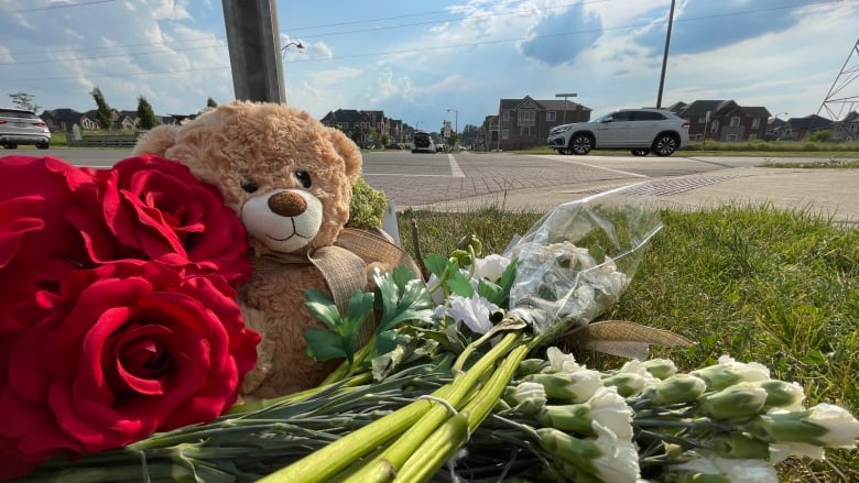 Teddy bear near fatal collision scene 1