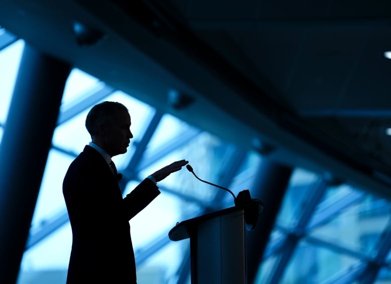 Canada 2020 Advisory Board Chair, and former Governor of the Bank of Canada and Bank of England, Mark Carney speaks during the Canada 2020 Net-Zero Leadership Summit in Ottawa on Wednesday, April 19, 2023.