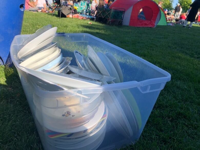 Risa Sargent and the Parent Advisory Council at her elementary school in Vancouver are trying reduce waste at their summer carnival by urging people to bring their own reusable plates.