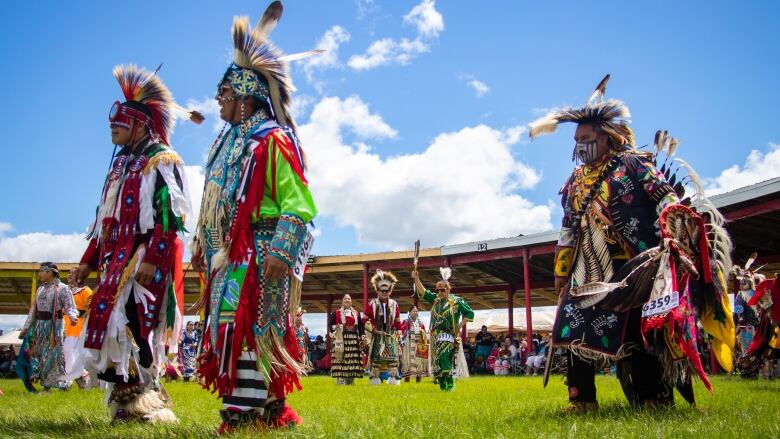 Inter tribal dance at a powwow.