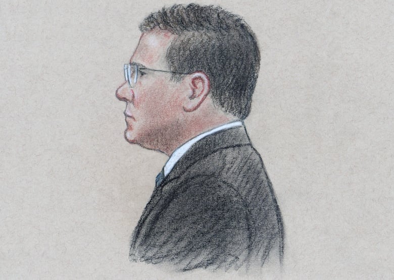 A court sketch of Nadler during the one and only day of his long-awaited criminal trial on July 2.