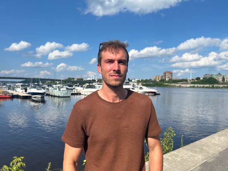 Etienne Cameron, co-owner of Lady Dive amphibus, a bus-turned boat tour in Ottawa, is pictured.