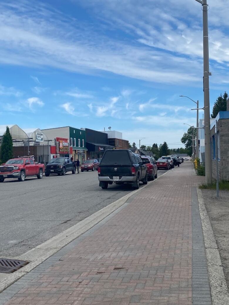 An empty looking street in Matheson.