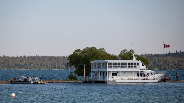 The tourist vessel the Martese was grounded Wednesday to prevent the spread of zebra mussels in Clear Lake.