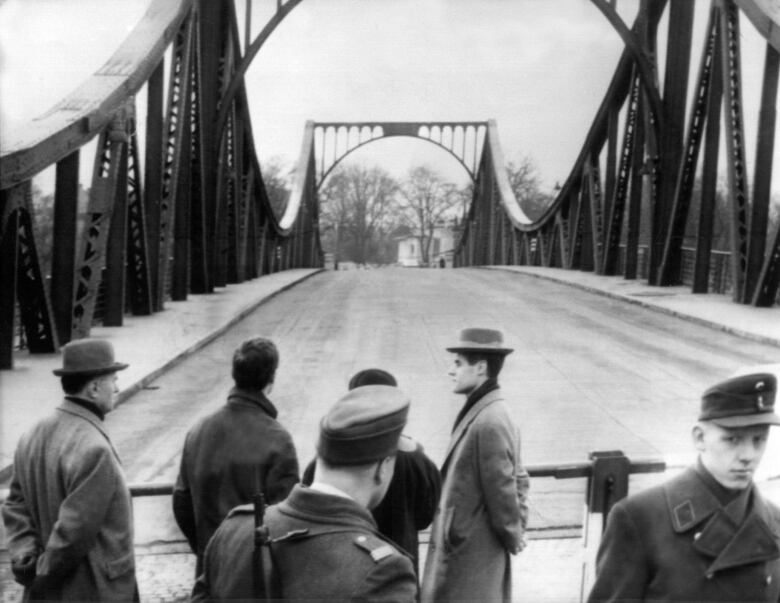 The picture above was taken at the Glienicke Bridge in Berlin on Feb. 10, 1962, following the prisoner swap of captured U-2 spy pilot Francis Gary Powers for Soviet spy Rudolf Abel. 