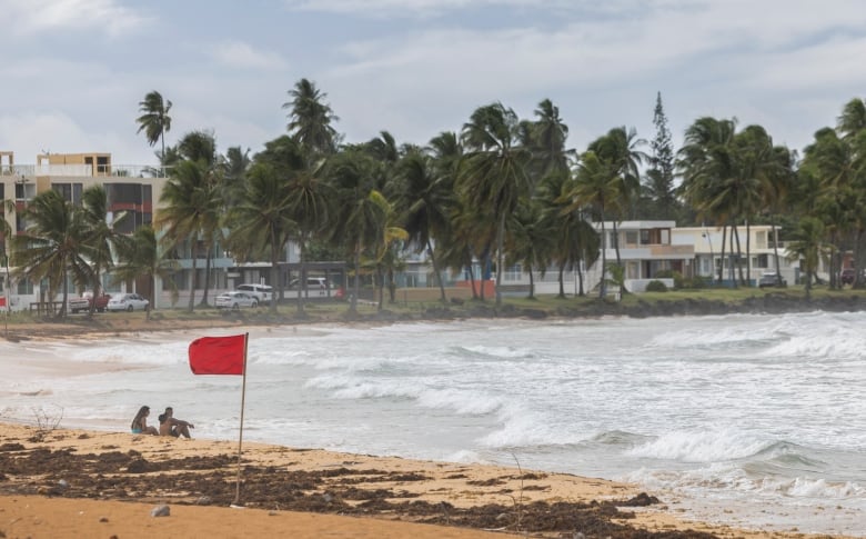 A stormy beach