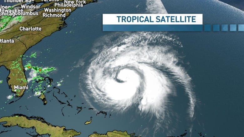 A weather map shows Hurricane Ernesto tracking off the east coast of the United States.