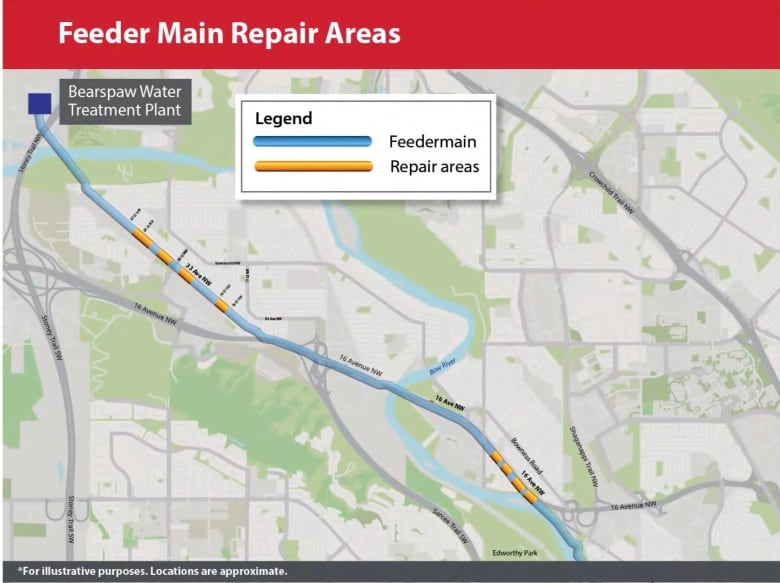 a map shows a road named 16th avenue