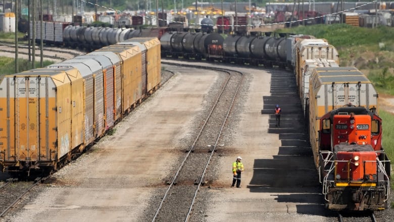 A picture of a railyard is shown.